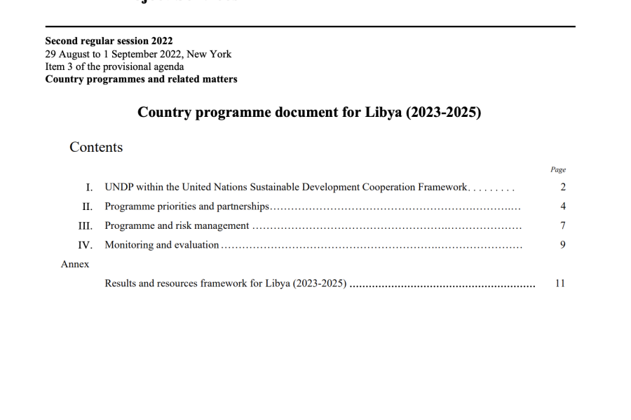 UNDP Country programme document for Libya (2023-2025) | United Nations